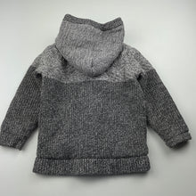 Load image into Gallery viewer, Boys Anko, fleece lined knitted cotton hooded cardigan, GUC, size 2,  