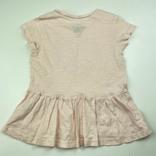 Load image into Gallery viewer, Girls H&amp;T, pink cotton t-shirt / top, heart, GUC, size 2,  