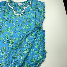 Load image into Gallery viewer, Girls mii love mu, lightweight floral kaftan top, L: 55cm, GUC, size 5,  