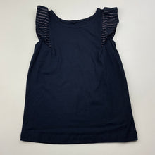 Load image into Gallery viewer, Girls Anko, navy cotton t-shirt / top, EUC, size 4,  