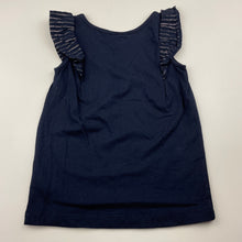 Load image into Gallery viewer, Girls Anko, navy cotton t-shirt / top, EUC, size 4,  