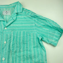 Load image into Gallery viewer, Boys Target, striped linen / cotton short sleeve shirt, GUC, size 9,  