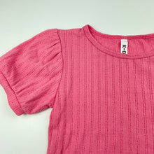 Load image into Gallery viewer, Girls KID, pink knit short sleeve top, EUC, size 7,  