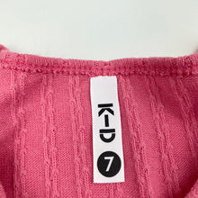 Load image into Gallery viewer, Girls KID, pink knit short sleeve top, EUC, size 7,  