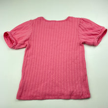 Load image into Gallery viewer, Girls KID, pink knit short sleeve top, EUC, size 7,  