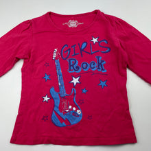 Load image into Gallery viewer, Girls Chalk, pink long sleeve t-shirt / top, guitar, FUC, size 5-6,  