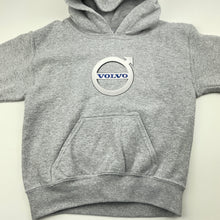 Load image into Gallery viewer, Boys GILDAN, grey fleece lined hoodie sweater, volvo, Sz: Sm, armpit to armpit: 38cm, FUC, size 5-6,  