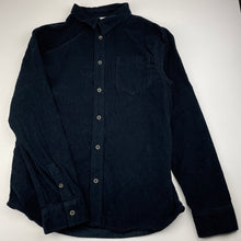 Load image into Gallery viewer, Boys Anko, dark navy corduroy cotton long sleeve shirt, EUC, size 14,  