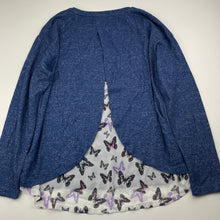 Load image into Gallery viewer, Girls Target, lightweight knit long sleeve top, butterflies, GUC, size 12,  