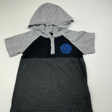 Boys DKNY, soft feel hooded t-shirt / top, GUC, size 4,  