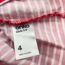 Load image into Gallery viewer, Girls Anko, CHristmas cotton shirt / top, EUC, size 4,  