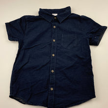 Load image into Gallery viewer, Boys Anko, navy cotton short sleeve shirt, GUC, size 5,  