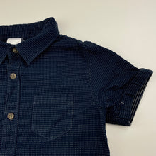 Load image into Gallery viewer, Boys Anko, navy cotton short sleeve shirt, GUC, size 5,  