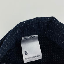Load image into Gallery viewer, Boys Anko, navy cotton short sleeve shirt, GUC, size 5,  