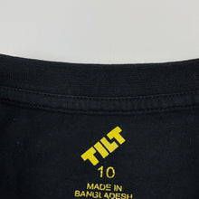 Load image into Gallery viewer, Boys Tilt, black cotton t-shirt / top, Aussie meat pie, GUC, size 10,  
