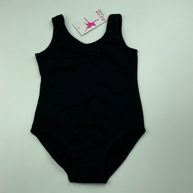 Girls Mango, black ballet / dance leotard, NEW, size 3,  