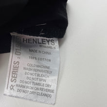 Load image into Gallery viewer, Girls HENLEYS, black cotton t-shirt / top, GUC, size 10,  