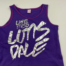 Load image into Gallery viewer, Girls Lonsdale, purple cotton singlet / tank top, EUC, size 6,  