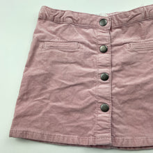 Load image into Gallery viewer, Girls H&amp;M, velvet feel stretch cotton skirt, adjustable, L: 24.5cm, FUC, size 4,  