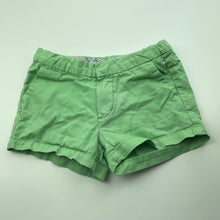 Load image into Gallery viewer, Girls Uniqlo, green cotton shorts, adjustable, FUC, size 6,  