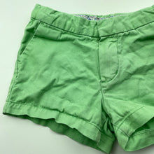 Load image into Gallery viewer, Girls Uniqlo, green cotton shorts, adjustable, FUC, size 6,  