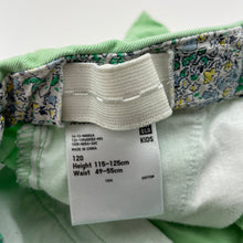 Load image into Gallery viewer, Girls Uniqlo, green cotton shorts, adjustable, FUC, size 6,  