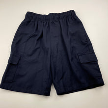 Load image into Gallery viewer, Boys Kids &amp; Co, navy school cargo shorts, elasticated, EUC, size 8,  
