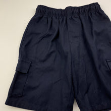 Load image into Gallery viewer, Boys Kids &amp; Co, navy school cargo shorts, elasticated, EUC, size 8,  