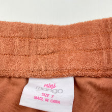 Load image into Gallery viewer, Girls Mango, terry cotton shorts, elasticated, GUC, size 7,  