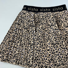 Load image into Gallery viewer, Girls Sista, lined leopard print skirt, elasticated, L: 29cm, EUC, size 3,  