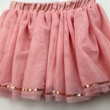 Load image into Gallery viewer, Girls Mango, lined tulle &amp; sequin skirt, elasticated, L: 28cm, EUC, size 6,  