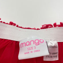 Load image into Gallery viewer, Girls Mango, red tulle tutu skirt, elasticated, L: 15cm, GUC, size 3,  