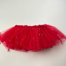 Load image into Gallery viewer, Girls Mango, red tulle tutu skirt, elasticated, L: 15cm, GUC, size 3,  