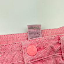 Load image into Gallery viewer, Girls Target, pink stretch denim skirt, adjustable, L: 24cm, FUC, size 4,  