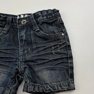 Boys ABCD Industrie, dark denim jean shorts, adjustable, EUC, size 0,  