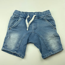 Load image into Gallery viewer, Boys Anko, stretch knit denim shorts, elasticated, FUC, size 1,  