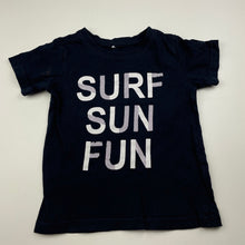 Load image into Gallery viewer, Boys Anko, navy cotton t-shirt / top, FUC, size 2,  