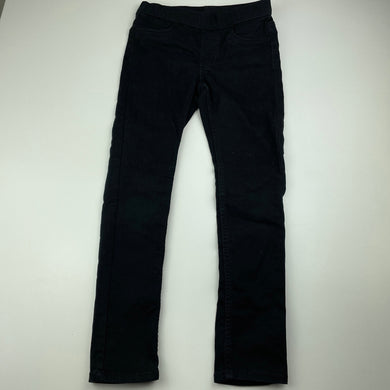 Girls H&M, stretch denim jeggings, elasticated, Inside leg: 49.5cm, EUC, size 6,  