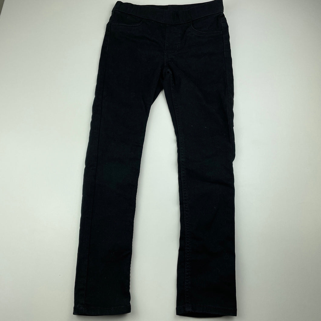 Girls H&M, stretch denim jeggings, elasticated, Inside leg: 49.5cm, EUC, size 6,  