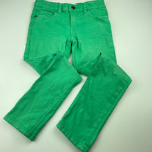 Load image into Gallery viewer, Boys Cotton On, green stretch denim pants, adjustable, Inside leg: 55cm, FUC, size 8,  