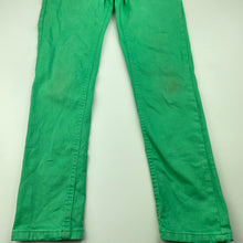 Load image into Gallery viewer, Boys Cotton On, green stretch denim pants, adjustable, Inside leg: 55cm, FUC, size 8,  