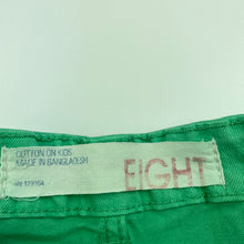 Load image into Gallery viewer, Boys Cotton On, green stretch denim pants, adjustable, Inside leg: 55cm, FUC, size 8,  