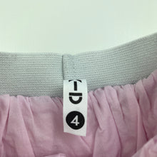 Load image into Gallery viewer, Girls KID, cotton lined tulle party skirt, elasticated, L: 35cm at front, GUC, size 4,  