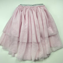 Load image into Gallery viewer, Girls KID, cotton lined tulle party skirt, elasticated, L: 35cm at front, GUC, size 4,  