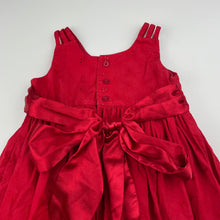 Load image into Gallery viewer, Girls Blue Sky, lined broderie cotton party dress, FUC, size 1, L: 50cm