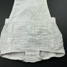 Load image into Gallery viewer, Girls Baby Baby, white crinkle cotton romper, GUC, size 1,  