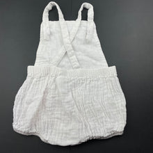 Load image into Gallery viewer, Girls Baby Baby, white crinkle cotton romper, GUC, size 1,  