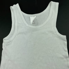 Load image into Gallery viewer, Boys Target, white cotton singlet top, GUC, size 4-6,  