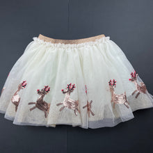Load image into Gallery viewer, Girls Target, cotton lined Christmas tulle &amp; sequin skirt, elasticated, EUC, size 3,  