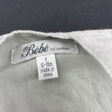Load image into Gallery viewer, unisex Bebe by Minihaha, embrodiered grey marle overalls, EUC, size 1,  